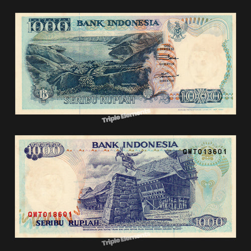 Nias Stone Jumping Old Money 1992 Indonesia Banknote 1000 Rupiah UNC