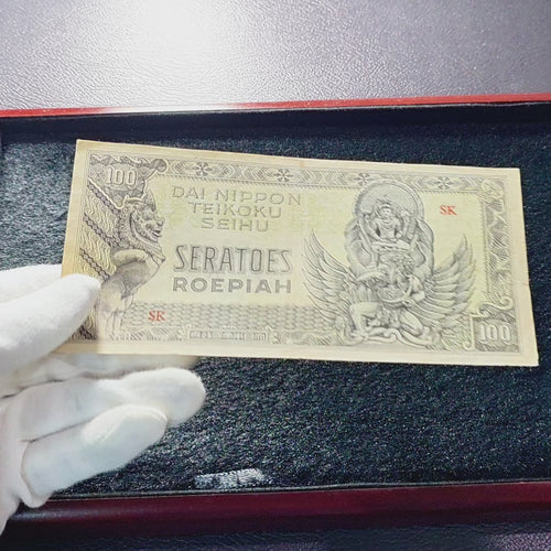 Scarce Antique Currency 100 Roepiah 1944 Dai Nippon Occupation Netherlands Indies Collectible Banknote
