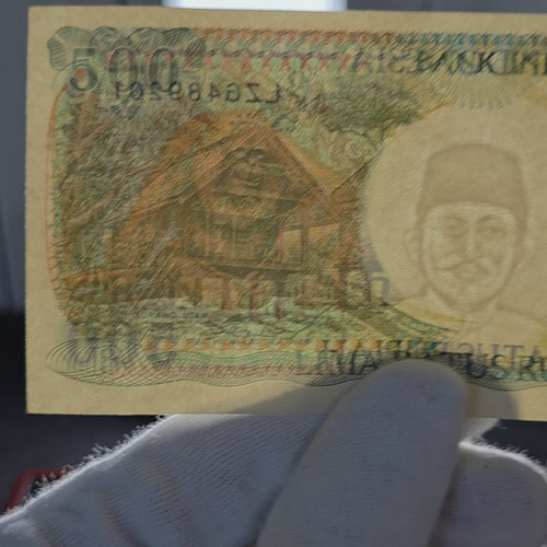 Wildlife Orangutan Old Money 1992 Indonesia Banknote 500 Rupiah UNC