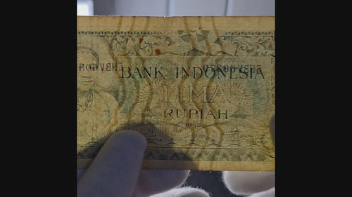 Cultural Series 1952 Kartini 5 Rupiah Indonesia Banknote