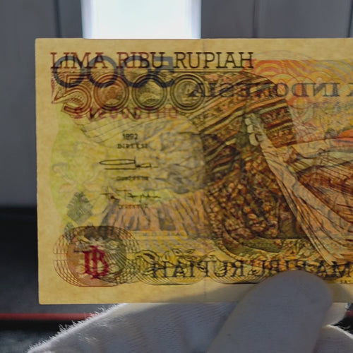Sasando Musical 1992 Old Money 5000 Rupiah Indonesia Banknotes UNC