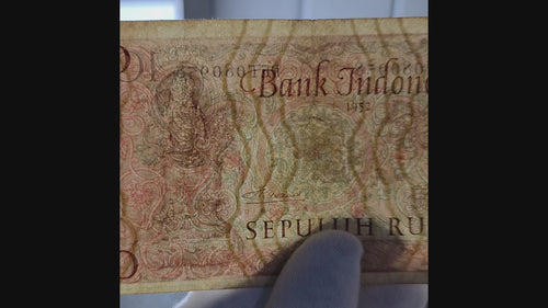 Ken Dedes Cultural Series 1952 Indonesia Banknote 10 Rupiah